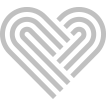 Heart-shaped line art, black on white background.